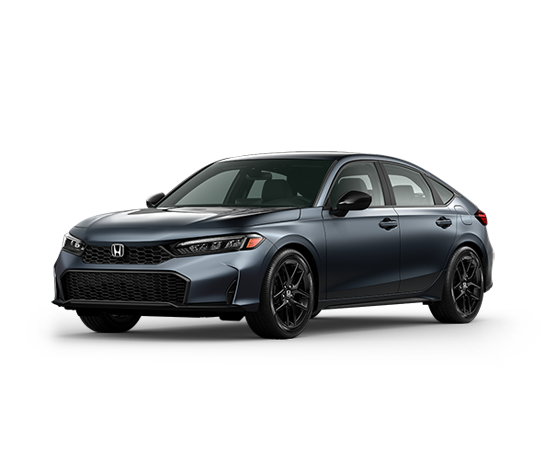 2026 Honda Civic Sport in Meteorite Gray Metallic — front three-quarter view