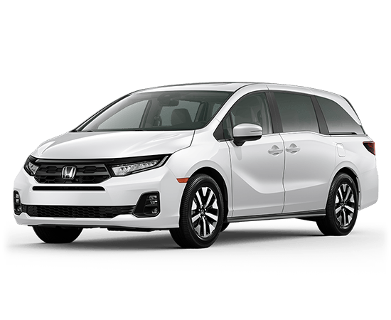 2026 Honda Odyssey EX-L in Platinum White Pearl — front three-quarter view