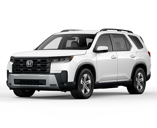 2026 Honda Pilot EX-L in Platinum White Pearl — front three-quarter view
