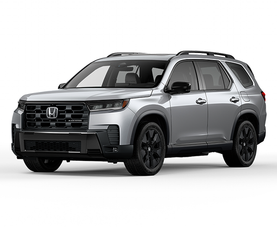 2026 Honda Pilot Black Edition in Solar Silver Metallic — front three-quarter view
