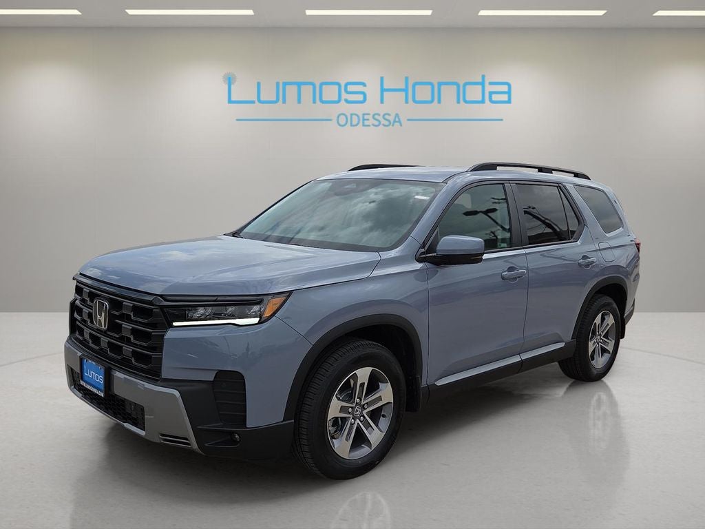 2026 Honda Pilot EX-L in Sonic Gray Pearl — front three-quarter view