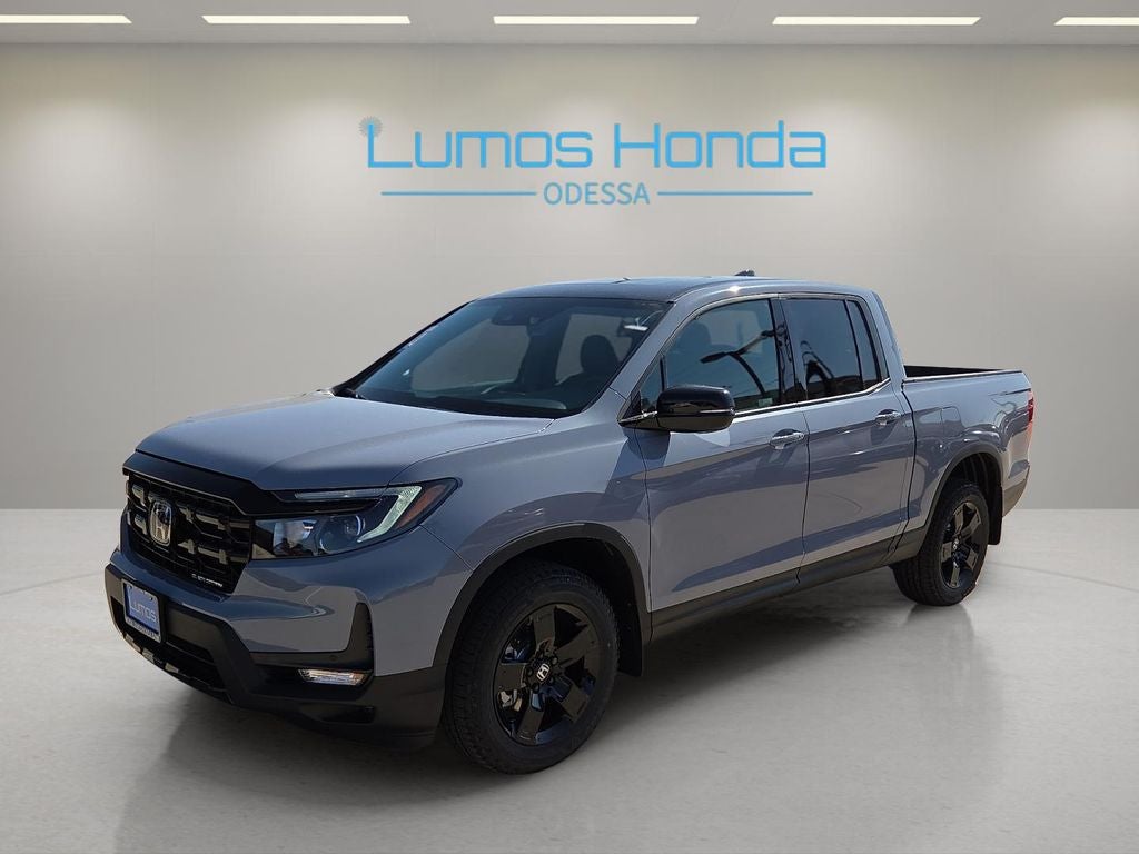 2026 Honda Ridgeline Black Edition in Sonic Gray Pearl — front three-quarter view