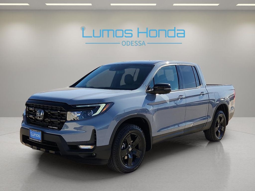 2026 Honda Ridgeline Black Edition in Sonic Gray Pearl — front three-quarter view